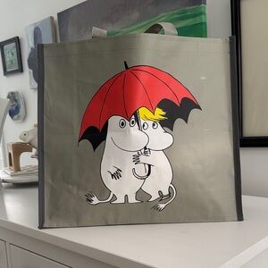Moomin Reflective Tote Bag Polypropylene and Polyester